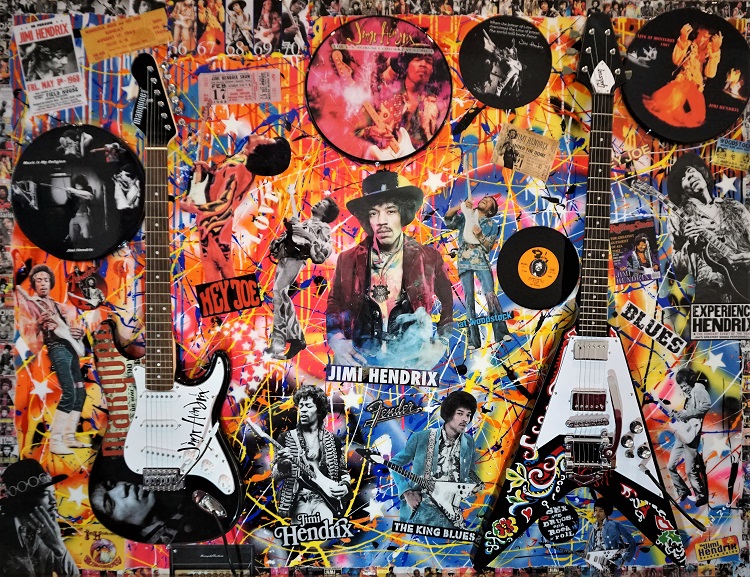 Jimi Hendrix Experience: 170 cm x 130 cm